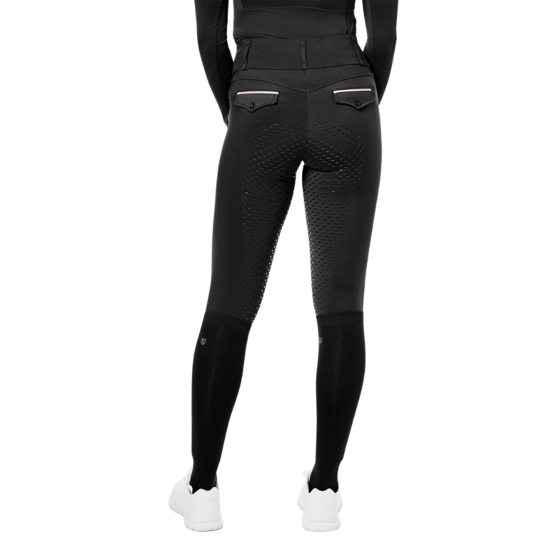 Riding Tights Premium Full Grip Black Pink Glimmer