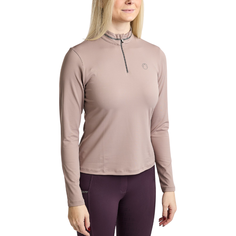 Montar MoMaisy Long Sleeved Polo w. Gun Metal Crystal Tape