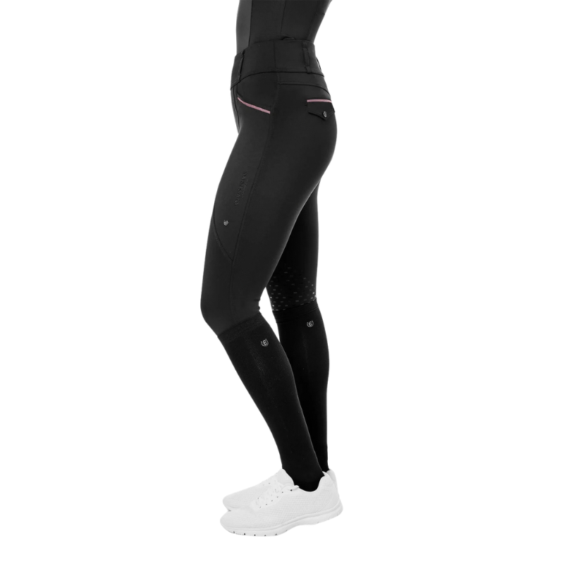 Riding Tights Premium Full Grip Black Pink Glimmer