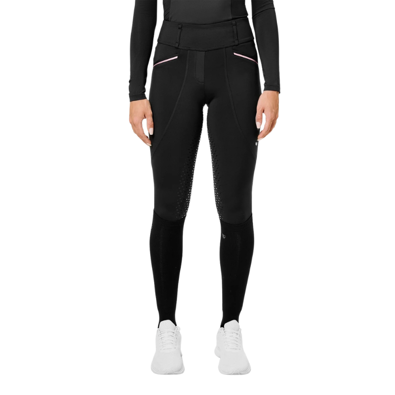 Riding Tights Premium Full Grip Black Pink Glimmer