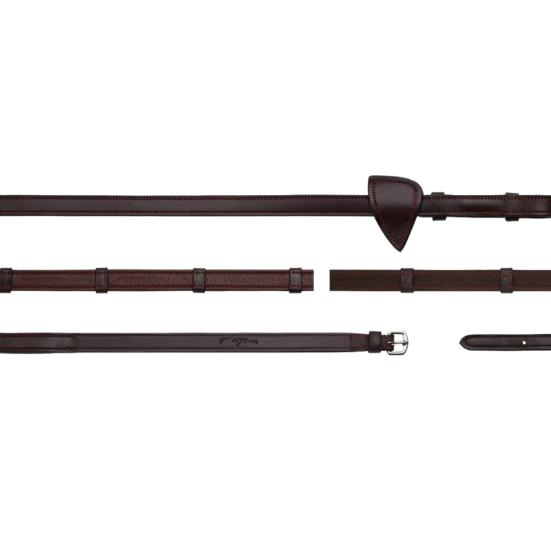 Dy'on 5/8" Hunter Reins With 7 Leather Loops