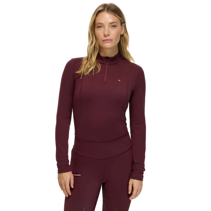 Tommy Hilfiger Cady 1/4 Zip Rhinestone Training Top