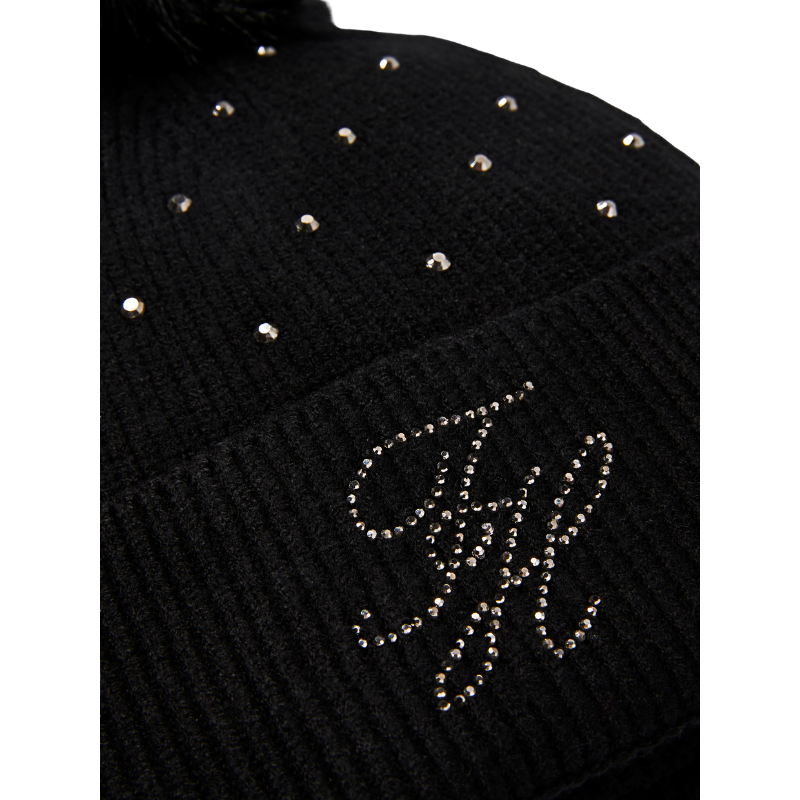 Tommy Hilfiger Daly Rhinestone Pom Pom Beanie