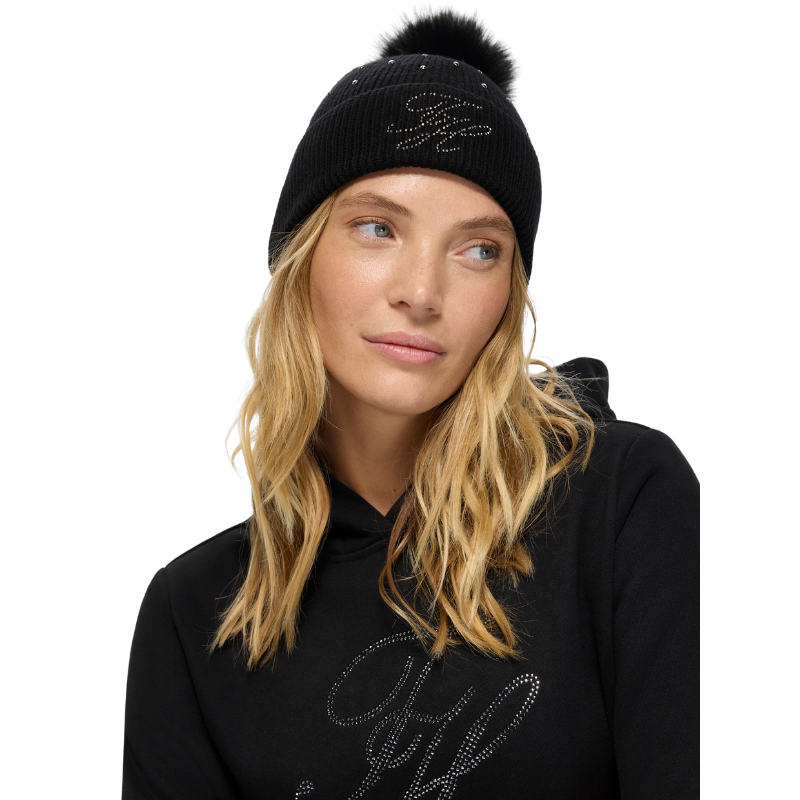 Tommy Hilfiger Daly Rhinestone Pom Pom Beanie